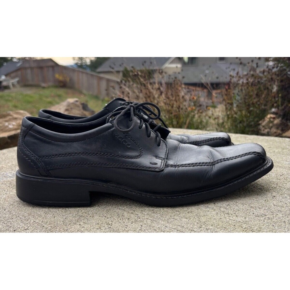 ECCO Men's New Jersey Lace-Up Dress Shoes Black Leather 51514 EU 45 US 11 - 11.5